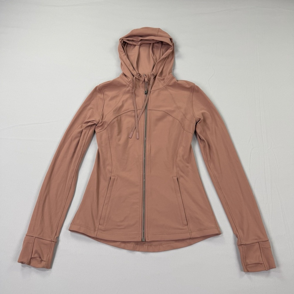 Lululemon Women's Define Jacket Size 8 Pink Taupe Hooded Lightweight Nulu